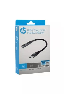 ADAPTADOR DE AUDIO USB-C A 3,5 NEGRO TRENZADO HP