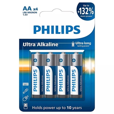 PACK DE PILAS DOBLE AA PHILIPS LR6E4B/70