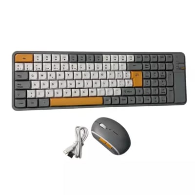 Teclado y Mouse Bluetooth WB-213 Gris/Negro - Kit Oficina