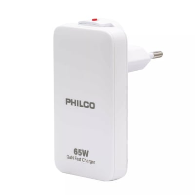 QC668 CARG. PARED S/RAPIDO 65W ULTRA PLANO USB A Y TIPO C 79220QC668