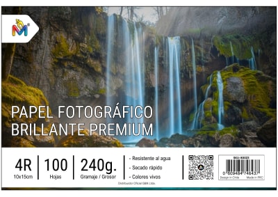 Papel Foto Glossy 10x15 (4x6) 240g 100 Hojas 4R