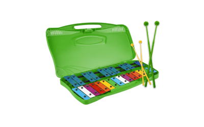 Metalofono 25 Notas Premium Malik Verde con 4 Baquetas