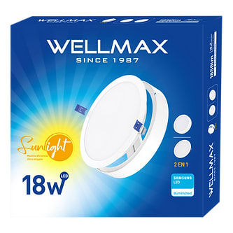 PLAFON MIXTO REDON. SUNLIGHT WELLMAX 18W