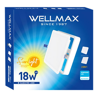 PLAFON MIXTO CUAD. SUNLIGHT WELLMAX 18W