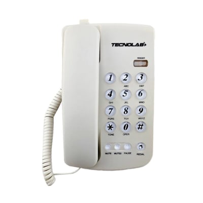 TELÉFONO TECNOLAB DE SOBREMESA BLANCO TL483W