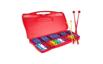 Metalofono 25 Notas Premium Malik Rojo con 4 Baquetas