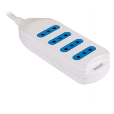 ALARGADOR PHILCO MÚLTIPLE 4 ENTRADAS 3 MT BLANCO