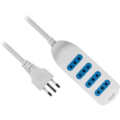 ALARGADOR PHILCO MÚLTIPLE 4 ENTRADAS 3 MT BLANCO