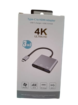 Adaptador Usb 3 En 1 Type Tipo C A Hdmi / Usb 3.0 / Tipo C 9175