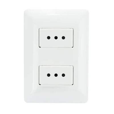 ENCHUFE PARA MURO DOBLE 250V 10A