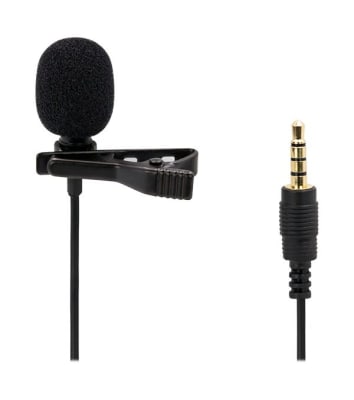 MICROFONO DE SOLAPA / LAVALIER CONEXIÓN 3,5 Y ADAPTADOR