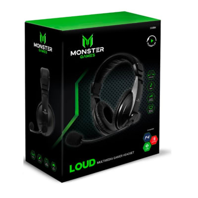AUDIFONOS HEADSET GAMER MONSTER LOUD BLACK 29MTG550BK AUDIFONOS HEADSET GAMER MONSTER LOUD BLACK 29MTG550BK