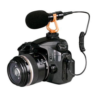 MICROFONO CONDENSADOR TIPO BALA CON SOPORTE