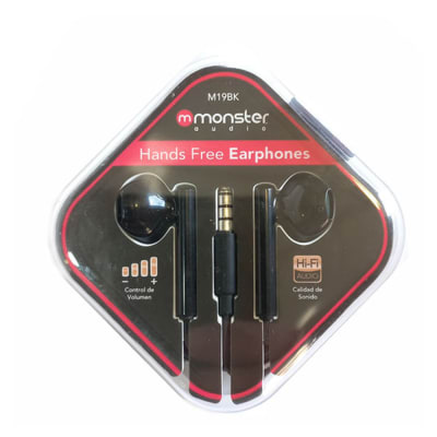 AUDIFONO MONSTER M/LIBRES M19BK 3.5MM NEGRO