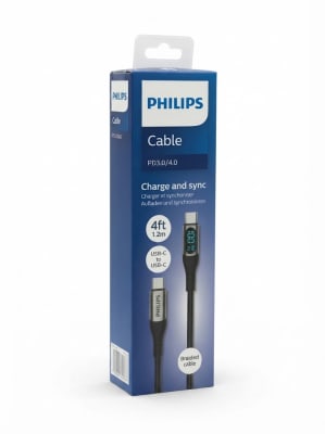 CABLE PHILIPS USB-C A USB-C C/PANTALLA 1M 100W