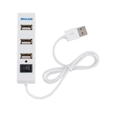 HUB USB 2.0 4 PUERTOS BLANCO PHILCO
