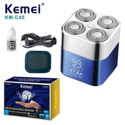 MAQUINA DE AFEITAR PORTATIL KEMEI RECARGABLE LCD DISPLAY KM-C45