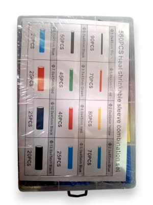 Kit Cable Termo Retractil y Termoencogible Aislante 560 pcs