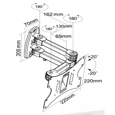 SOPORTE PARA TV DE 23 A 42 PULGADAS DINON 2345 SOPORTE PARA TV DE 23 A 42 PULGADAS DINON 2345