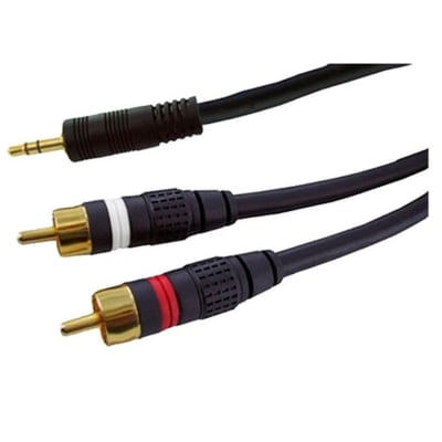 CABLE DE AUDIO PLUG 3.5MM A RCA 1.8MT AUDIO HIFI