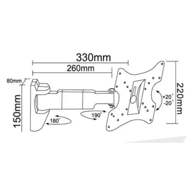 SOPOR PARA TV DE 17 A 37 PULGADAS DINON 9056 SOPOR PARA TV DE 17 A 37 PULGADAS DINON 9056