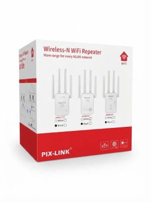 Router / Repetidor Wi-Fi de 4 Antenas 3 en 1 Pix-Link 300Mbps