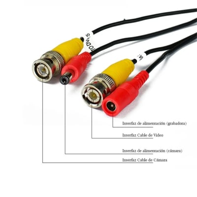CABLE CAMARA SEGURIDAD VIDEO Y CORRIENTE 40M 03263