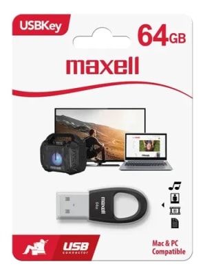PEN DRIVE 64GB MAXELL USBKEY BLACK PEN DRIVE 64GB MAXELL USBKEY BLACK