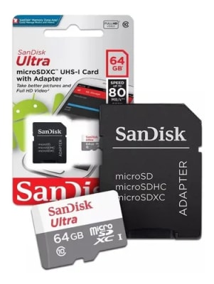 MICROSD 64GB SANDISK ULTRA CLASS10 80MB MICROSD 64GB SANDISK ULTRA CLASS10 80MB