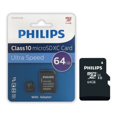 MICROSD 64GB PHILIPS CLASS 10