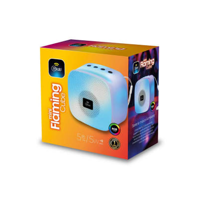 MLAB PARLANTE MINI FLAMING CUBE BLANCO