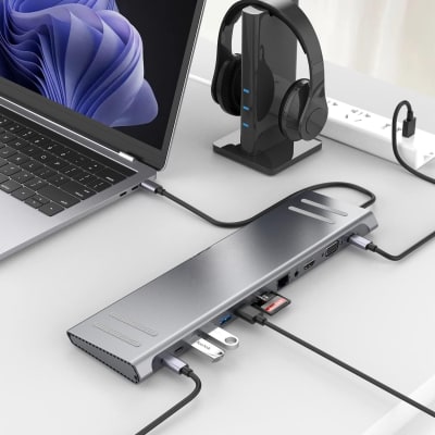 Docking Station USB-C 14 en 1 - Adaptador Multifunción 9199A