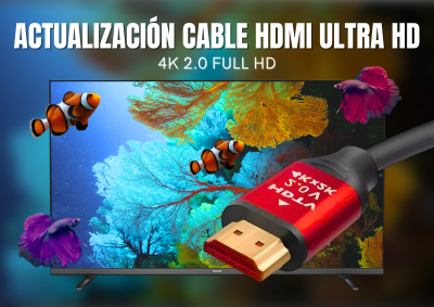 Cable Hdmi 4K Uhd V2.0 120hz 2160p De Alta Velocidad 20mt