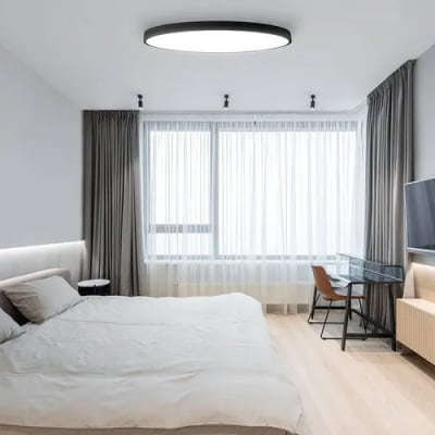 LAMPARA DE CIELO ELEGANT 76W MARCO NEGRO