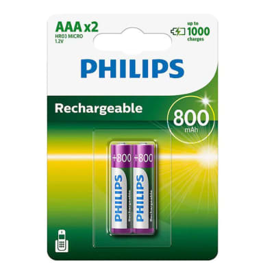 PILA RECARGABLE AAA PHILIPS 800MAH 1.2V
