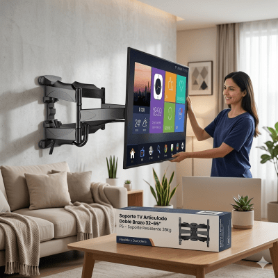 SOPORTE TV DOBLE BRAZO ARTICULADO 32-65¨ 36.4kg P5