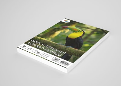 Papel Adhesivo Brillante 115g Premium 50 Hojas A4