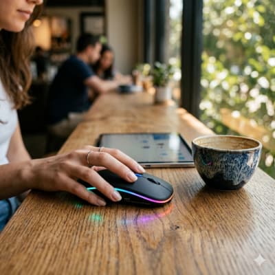 Mouse Slim Inalámbrico W07 | 2.4GHz | Varios Colores BK/WH/BL/GY