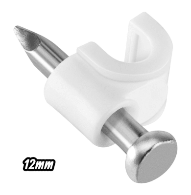 Pack 100 Grampas de 12mm para Cable - Calidad Reforzada