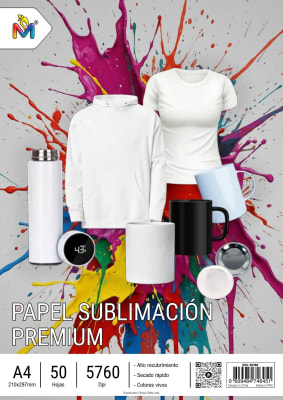 Papel Sublimación A4 – 50 Hojas Premium 5760 Dpi
