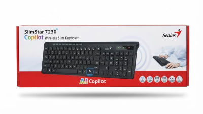 TECLADO INALAMBRICO SLIMSTAR 7230 ERGONÓMICO NEGRO