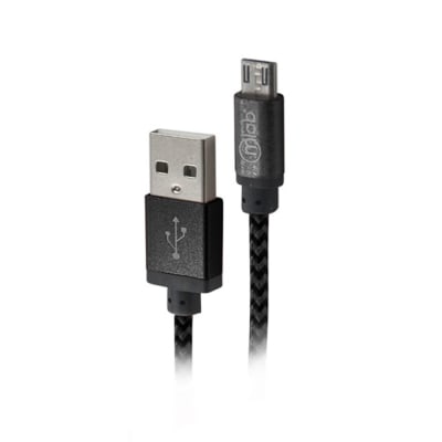 CABLE USB A MICRO-USB BLINDADO, COLOR NEGRO MICROLAB 07774 CABLE USB A MICRO-USB BLINDADO, COLOR NEGRO MICROLAB 07774