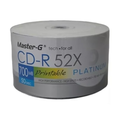 50 CD IMPRIMIBLES MASTER-G 52X PLATINUM 50 CD IMPRIMIBLES MASTER-G 52X PLATINUM