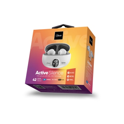 AUDIFONO MLAB TWS ANC + ENC ACTIVE SILENCE STRONG WHITE/GRAY