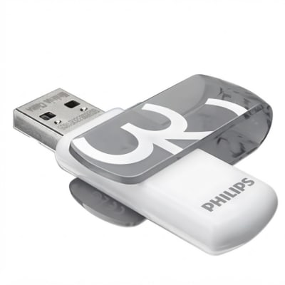 PENDRIVE 32GB PHILIPS VIVID GRIS 2.0