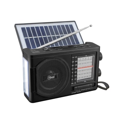 RADIO RETRO SOLAR SUNSHINE-LIGHT BLACK MLAB