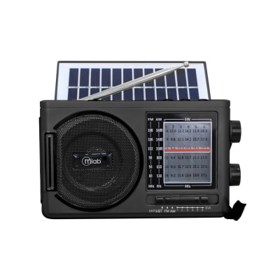 RADIO RETRO SOLAR SUNSHINE-LIGHT BLACK MLAB