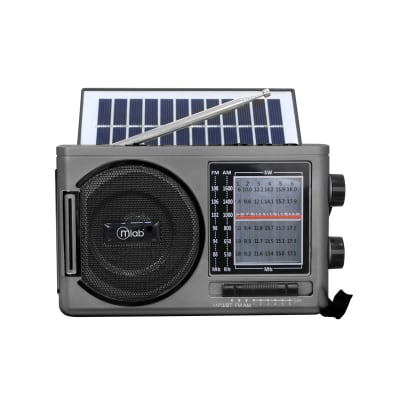 RADIO RETRO SOLAR SUNSHINE-LIGHT GREY MLAB