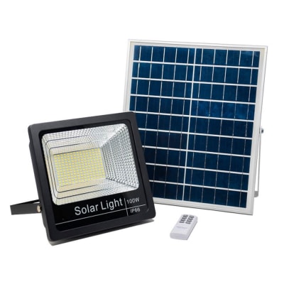 PROYECTOR 100W CON PANEL SOLAR Y CONTROL REMOTO PROYECTOR 100W CON PANEL SOLAR Y CONTROL REMOTO