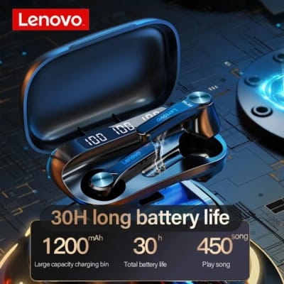 AUDIFONO INALAMBRICOS BLUETOOTH LENOVO QT81 NEGRO AUDIFONO INALAMBRICOS BLUETOOTH LENOVO QT81 NEGRO